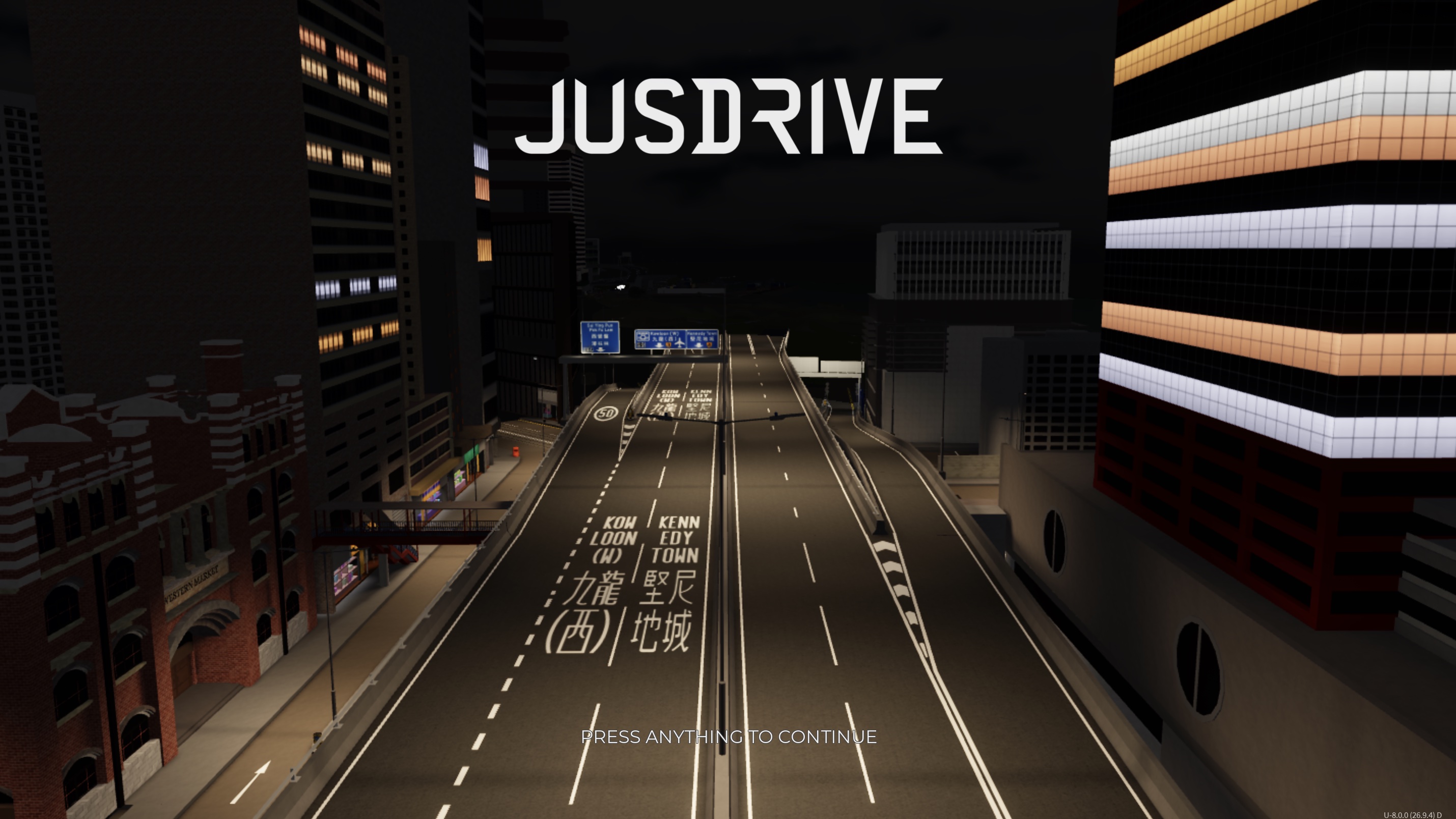 JusDrive Welcome Screen in Update 8 / JusDrive