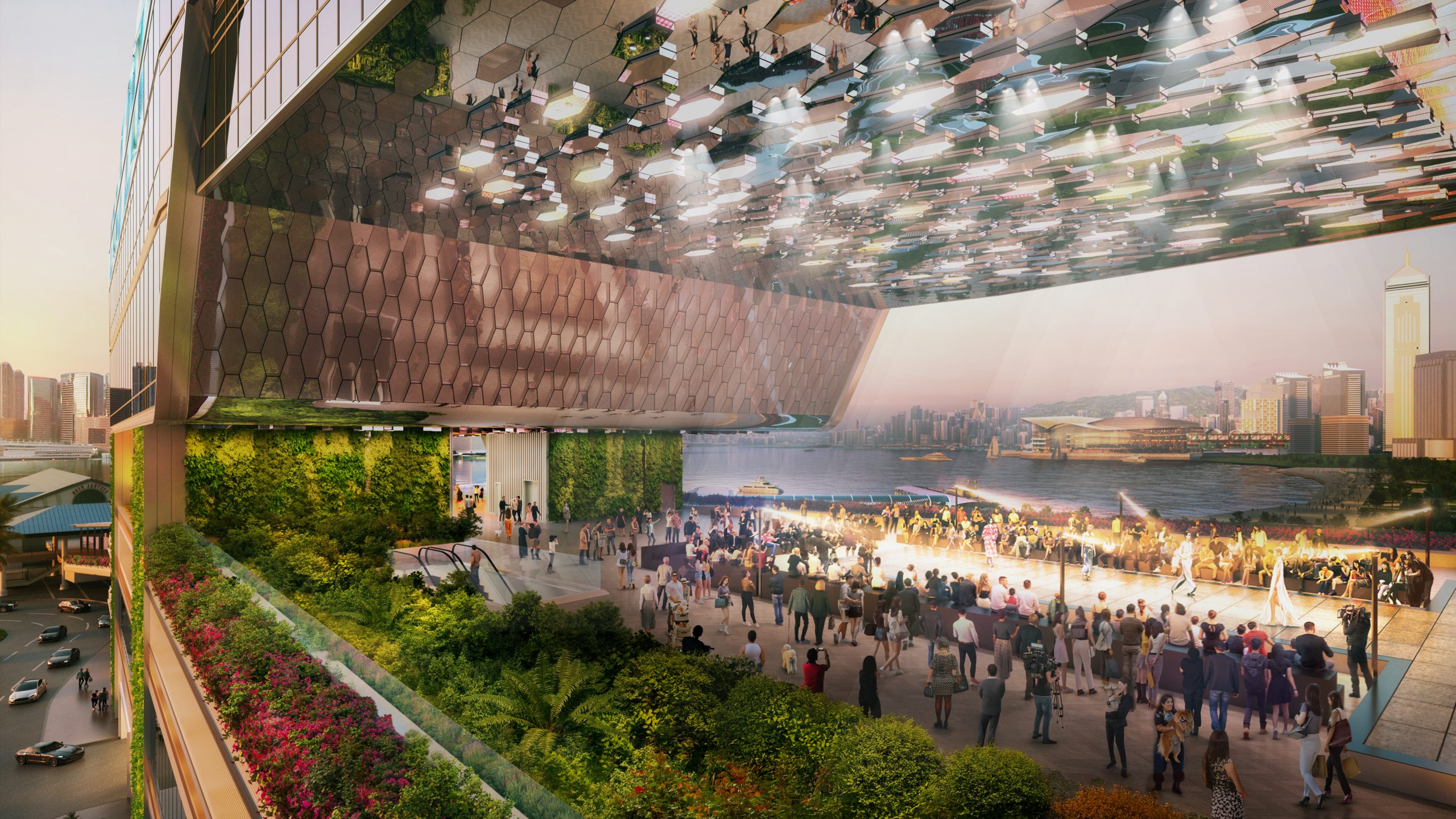 Semi-Open Event Space Overlooking Victoria Harbour / Henderson Land