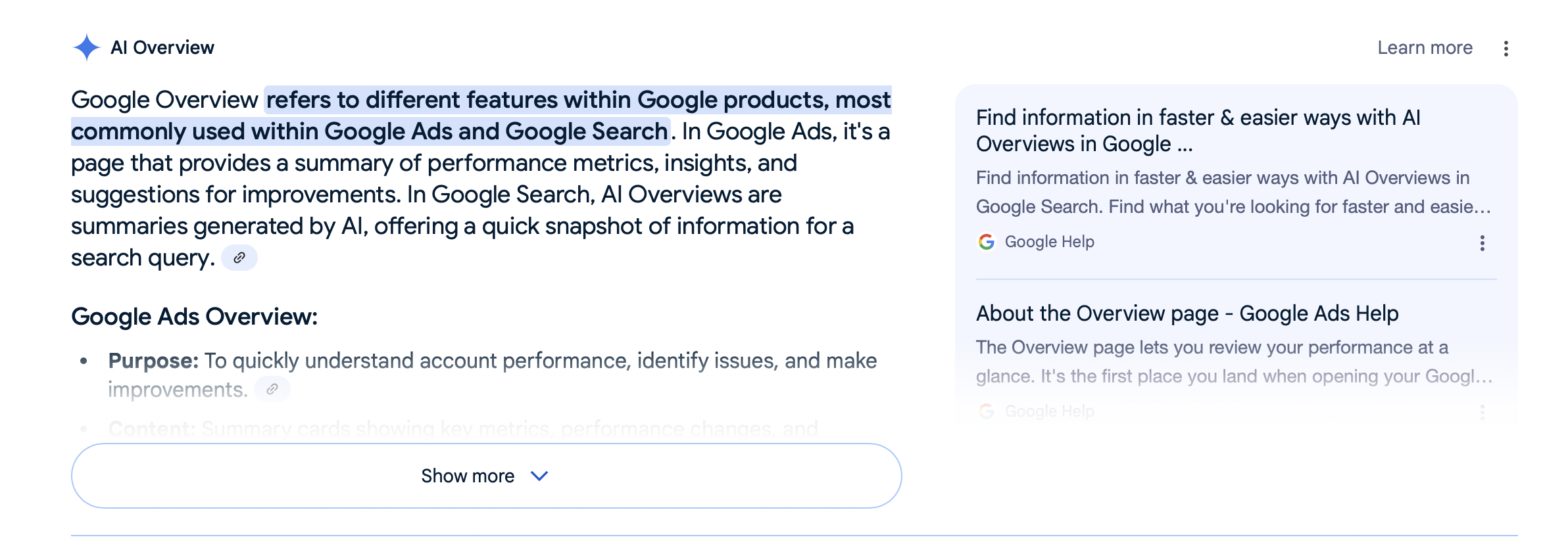 Google Search Overview